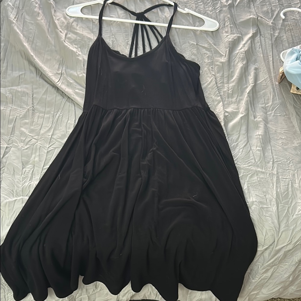 SO Black Asymmetrical High-Low Sundress